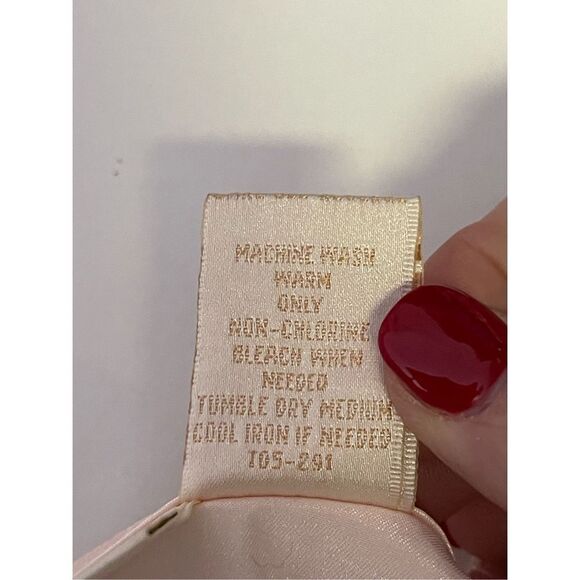 Vintage Intimo Amore Women's Sleeveless Lace Slip Dress Cami Pink Size Small - Picture 4 of 4